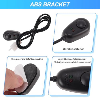 Motorcycle Handlebar Switch 2 Inch Motorcycle Switch Durable ABS Handlebar Switch for Motorcycle Accessories Black 1 Pcs