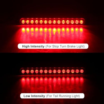 4PCS 10" Inch LED Trailer Tail Stop Turn Lights Bar Aluminum Housing 14-LED