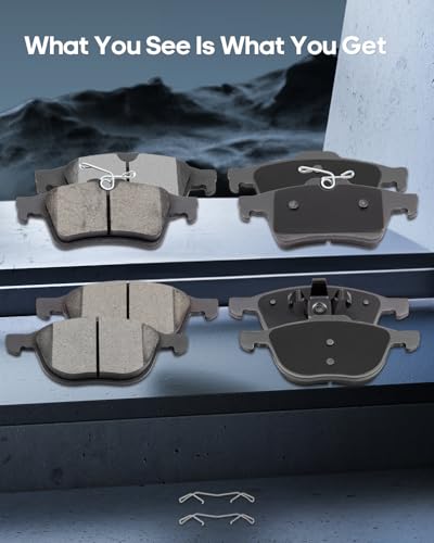 ECCPP 8pcs D1044 D1095 Ceramic Disc Brake Pads For Ford For Focus 2012-2018 - size: Front D1044-7947 + Rear D1095-7874