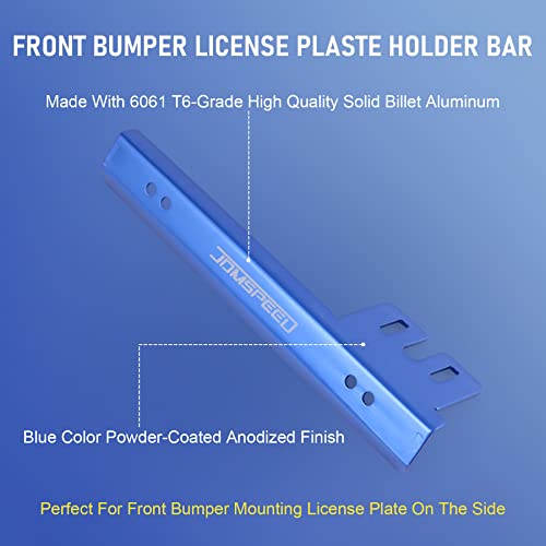 Blue Front Bumper License Plate Mount Bracket Relocator Holder Bar - color: Blue