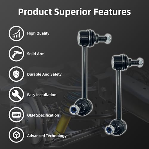 K90716 K90717 2PCS Rear Stabilizer Sway Bar End Links Fit for Acura 2001 2002 2003 2004 2005 2006 MDX, Compatible with Honda 2003 2004 2005 2006 2007 2008 Pilot - size: K90716 K90717