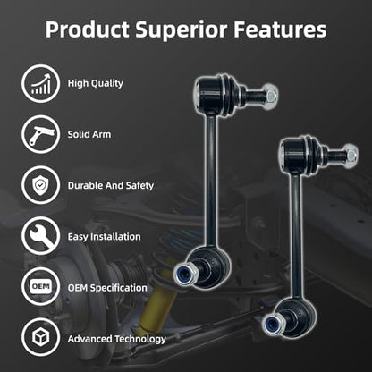 K90716 K90717 2PCS Rear Stabilizer Sway Bar End Links Fit for Acura 2001 2002 2003 2004 2005 2006 MDX, Compatible with Honda 2003 2004 2005 2006 2007 2008 Pilot - size: K90716 K90717