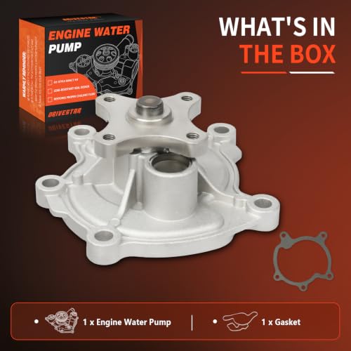 AW6020 Water Pump w/Gasket for Escalade Silverado Tahoe Yukon - size: AW6020