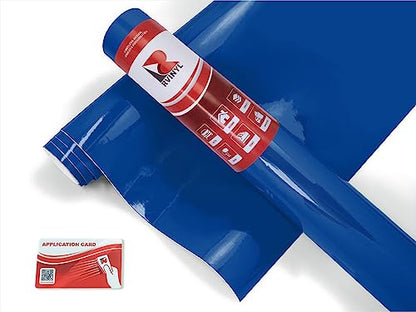 Avery Dennison SW900 677-O Gloss Blue Supreme Wrapping Film Vinyl Vehicle Car Wrap Sheet Roll - (12" x 60" w/Application Card) - color: Gloss Blue, size: 1ft x 5ft