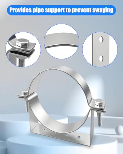 2Pcs 6 Inch Pipe Hanger Chimney Support Bracket - size: Diameter: 6 Inches