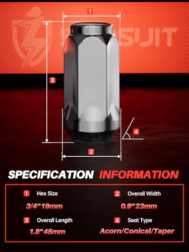 Sposuit 32 Pcs M14x1.5 Chrome Lug Nuts, 19mm Hex - Replacement for Chevy - color: Chrome, size: M14x1.5, style: 32 Pcs HexDrive