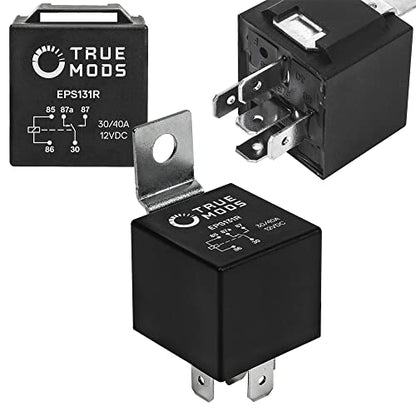 True MODS 10 Pack Bosch Style 5-Pin 12V Relay Kit SPDT 30/40 Amp Automotive - size: 10pc - Bosch 5-Pin Relays