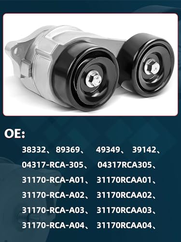 Belt Tensioner Assembly with Pulley Fit For 2003-2013 Accord Ridgeline MDX - size: 38332