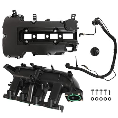 Engine Valve Cover & Intake Manifold Kit, for Chevy Cruze 2012-2016, for Chevrolet Sonic Trax 1.4L 2012-2020, for Buick Encore 2013-2019, OE# 25200449, 55577314