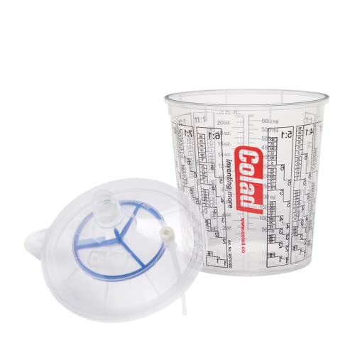 Colad Snap Lid System Automotive Spray Paint Application Kit including Mixing Cup and Lid with Built In Paint Filter 700ml 130 Micron