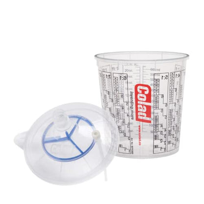 Colad Snap Lid System Automotive Spray Paint Application Kit including Mixing Cup and Lid with Built In Paint Filter 700ml 130 Micron