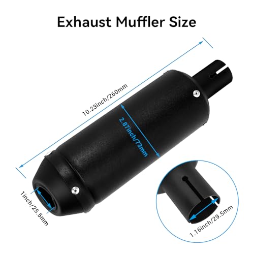 EOPOAYI 28mm Muffler for 125cc 110cc Pit Dirt Bike CRF50 SSR Apollo TTR - color: Black