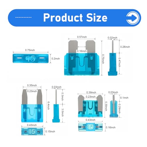 300 PCS Car Fuse Assortment Kit, Micro & Mini & Standard Quick-blow Blade Fuse with Puller, 2A 3A 5A 7.5A 10A 15A 20A 25A 30A 35A 40A, Replacement for Most Cars Trucks SUVs (Multicolored)