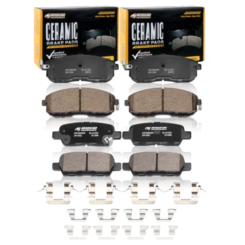 Ceramic Front and Rear Brake Pads Set Compatible with Select 2003-2005 Infiniti G35;Compatible with Select Nissan 350Z/Altima/Juke/Sentra(D815+D1288) - color: HZ815+HZ1288