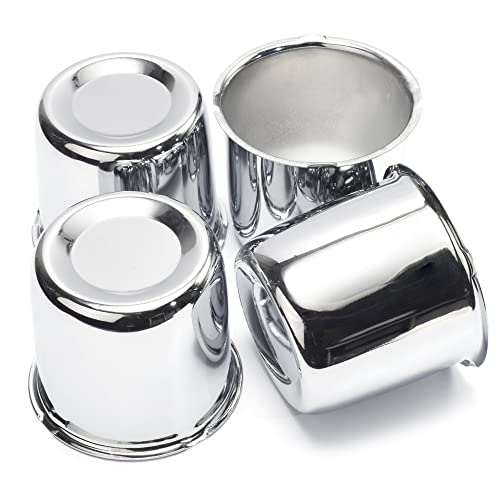 4Pcs 3.31" OD 3.03" H Push Through Trailer Wheel Center Cap for Rim - color: Chrome, size: 3.31" Hub 2.99" H