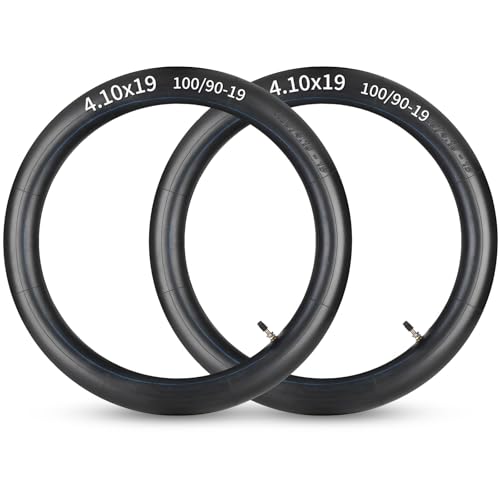 GICOOL (2 Pack) 3mm Heavy Duty 4.10x19" Inner Tubes, TR4 Valve Stem - size: 4.10x19