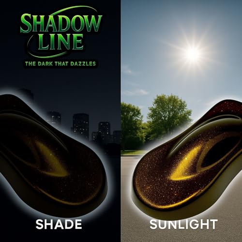 LiME LiNE Shadow LiNE Automotive Basecoat - Changes with Light - Black in the Shadows, Dazzling Metallic Under Light - 2K Clearcoat Topcoat Required (Black Gold, 1 Quart) - color: Black Gold, size: 32 Fl Oz (Pack of 1)