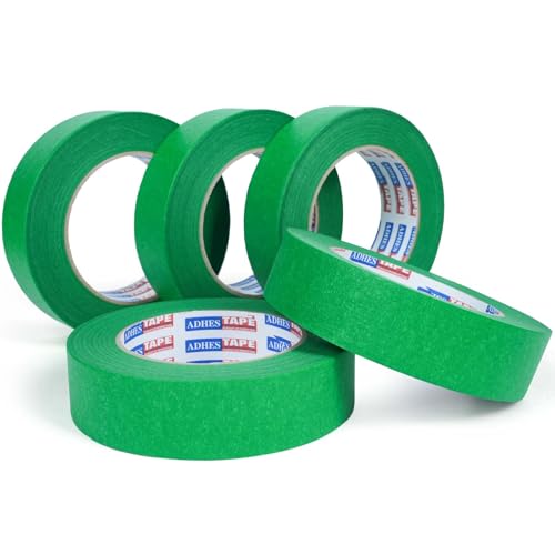 ADHES Green Masking Tape 1.2in x 55yds x 5rolls - size: 1.2in x 55yds