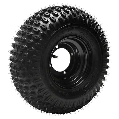 4pcs 7 inch Tubeless Wheels 4 Lug Wheel 110mm Bolt Pattern 16x8-7 ATV Wheel Tires Rims 200/55-7 16x8.00-7 16x8x7 Go-Kart Tires 4 PR for Taotao Buggy Quad Bike Golf Cart Mini Bike Off Road 4PR