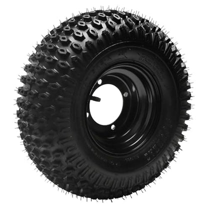 4pcs 7 inch Tubeless Wheels 4 Lug Wheel 110mm Bolt Pattern 16x8-7 ATV Wheel Tires Rims 200/55-7 16x8.00-7 16x8x7 Go-Kart Tires 4 PR for Taotao Buggy Quad Bike Golf Cart Mini Bike Off Road 4PR