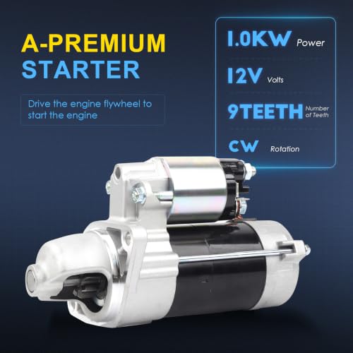 18417 Starter Motor Compatible with Kubota D782 D722 Diesel Engines 18HP 21HP 1996-2013 - Replace SND0338 67980-31151 6798031151 410-52106R 41052106R 1G02363010 1G02363011 2280005910 2280005911 - color: 18417