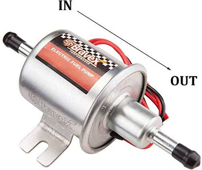 Bravex Electric Fuel Pump HEP-02A 12V Low Pressure 2.5-4 PSI Universal - color: HEP-02A (2.5-4 PSI)