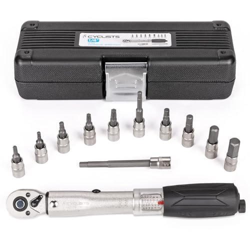 cyclists 1/4 Inch Drive Click Torque Wrench Set, 2 to 24Nm