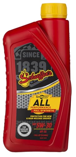 Schaeffer Manufacturing Co. 6530-012 SynShield All Performance Full Synthetic Gasoline Engine Oil 5W-30 For New and High Mileage Engines, 1-quart bottle (case of 12)