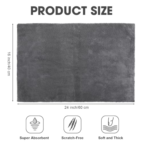Shimeyao 30 Pcs 16 x 24 Inch Microfiber Car Towels, 500 GSM Edgeless Plush - color: Gray, size: 16 x 24 Inch