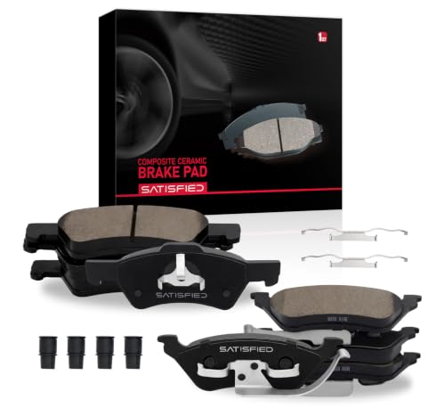 SATISFIED Ceramic Front Rear Brake Pads D857 D858 Fit For Caravan 01-07 - size: D857-D858
