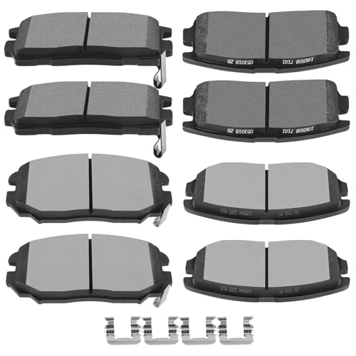 SCITOO D1125 D1275 Ceramic Brake Pads Sets Front and Rear - size: Front-D1125 & Rear-D1275