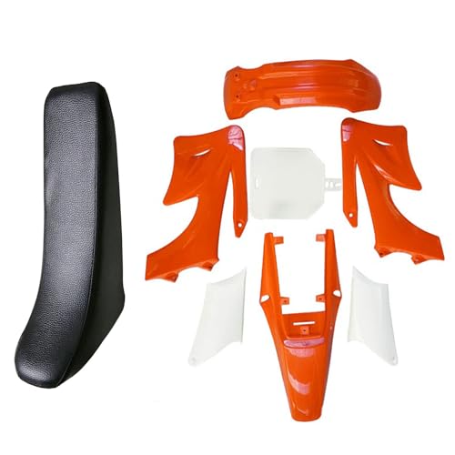 Plastic Fairing Kit Fender Parts & Seat for Apollo 110cc 125cc 150cc Pit Dirt Bike (Orange) - size: Orange