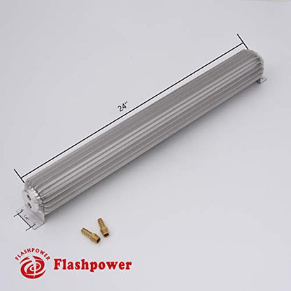 24" Aluminum Finned Transmission Oil Coolers Dual Pass - color: Dual Pass, size: 24''