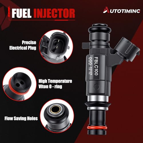 16611-AA43A Fuel Injectors Set of 4 Compatible with 2003-2006 Legacy 2.5L - color: F-0280155954