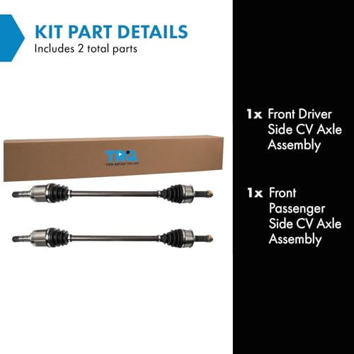 TRQ Front 2 Piece CV Axle Shaft Assembly Set - style: CSA32952