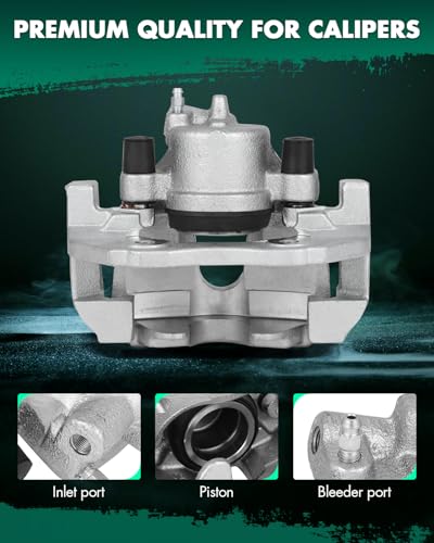 SCITOO 18B4948 Front Left Driver Disc Brake Caliper with Bracket - size: Front Driver[18B4948]Silver