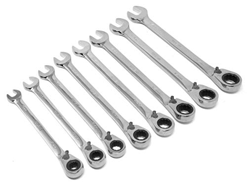 WEN 16-Piece Professional-Grade Reversible Ratcheting Metric Combination Wrench Set with Storage Pouch (WR162)