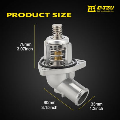 Upgrade Aluminium Thermostat Housing Assembly for Cadillac Escalade ESV 2015-2020 GMC Sierra 1500 Yukon 2014-2020 Chevrolet Silverado 1500 2500 Suburban Tahoe 2014-2020, 902-2090 15-11125 12674639 - color: 902-2090