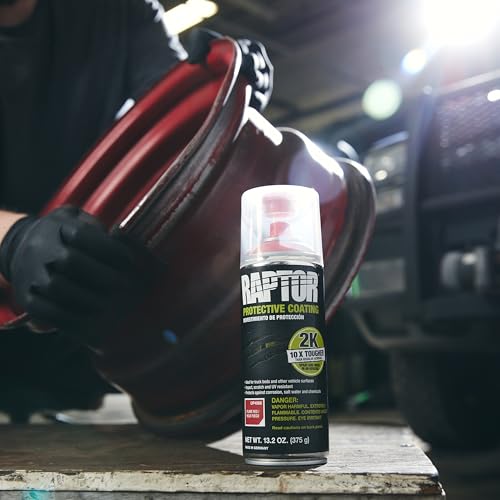 Raptor 2K Bedliner Aerosol, Protective Coating, 13.2 OZ - color: Flame Red