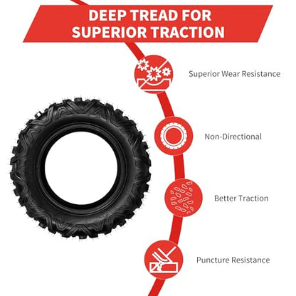 GarveeTech ATV Tires, 2 Pack 26x9-14 26x9x14 ATV UTV All Terrain Tires for Trail, Desert, Mud, Dirt, Street, Sand, 6PR Tubeless - size: AT26X9-14, style: Pattern A