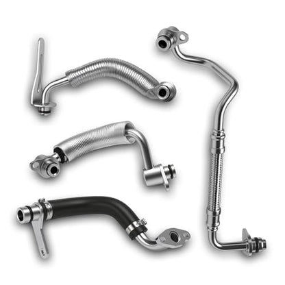 4 PCS Turbocharger Coolant Line Kit 11538663516