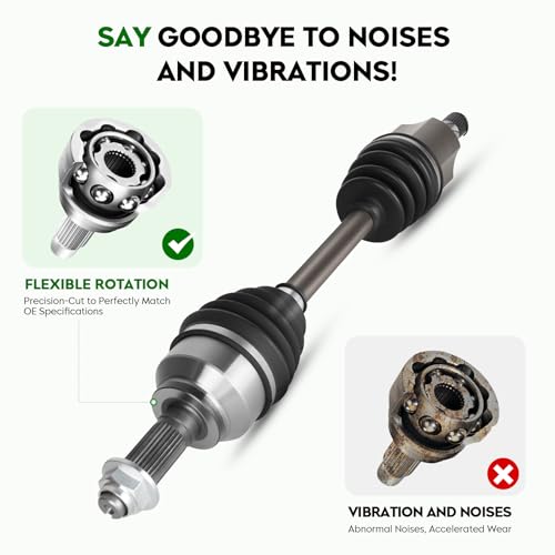 Front Left Driver Side CV Axle Shaft Assembly (Automatic/Manual Trans) for Mazda 3 2.0L 2.3L 2.5L, for Mazda 5 2006-2010 & 2012-2015 2.3L 2.5L, Replace for 66-8175