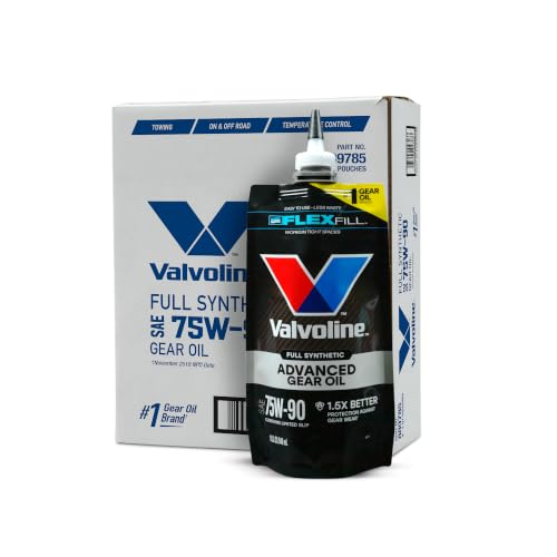 Valvoline Flexfill SAE 75W-90 Full Synthetic Gear Oil 1 QT, Case of 4 - size: 75W-90, style: Advanced