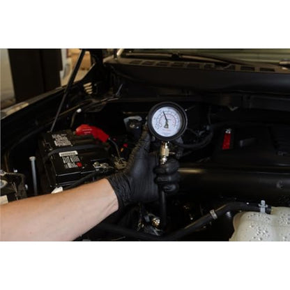 Mityvac MV5530 Engine Compression Test Kit, Manual Pressure Release, 2-3/4 in. Bourdon Tube Gauge, Quick-Disconnect Coupler, Includes Threaded Adapters for Motorcycles, Marine and Small Engines