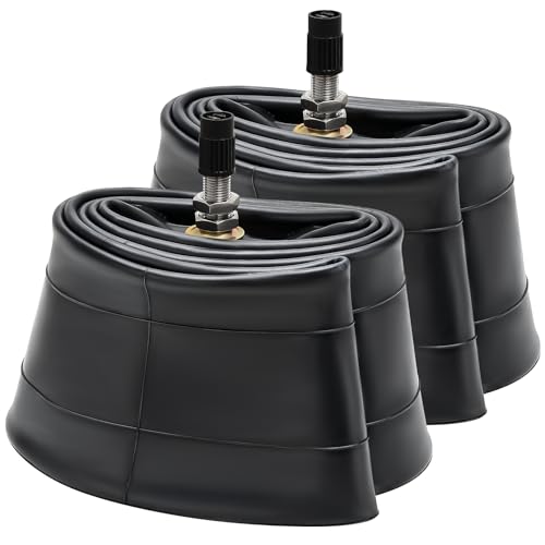 2-PCS Heavy Duty 3.00/3.50-12 (80/100-12) TR4 Straight Valve Stem Butyl Rubber Motorcycle Inner Tubes Compatible with 3.00-12 3.50-12 80/100-12 Mini Pit Bike/Motorcycle Front Rear Tire Tubes
