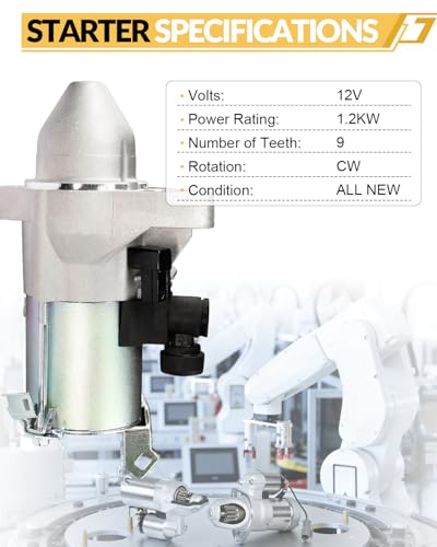 AATEE 17958 12V 1.2KW 9 Teeth CW Starter for:-Honda Civic 2006-2011 - style: 31200-RNA-A51