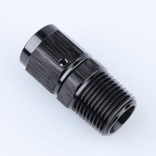 AC PERFORMANCE -6 AN Female to 3/8" NPT Male Swivel Fitting Aluminum Black - color: Black, size: 6AN to 3/8 NPT
