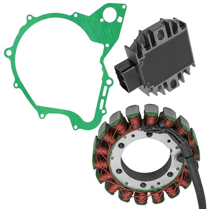 Caltric Stator and Regulator Rectifier with Gasket Compatible With Yamaha V-Star 650 Classic Xvs650 1998-2000