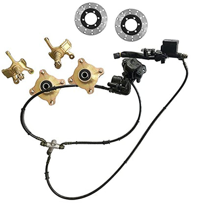 ATV Front Steering Knuckle Spindle Wheel Rim Hub Brake Disc Front Brake Caliper Assembly For Go Kart Quad Dirt Bike 125-250cc (7)