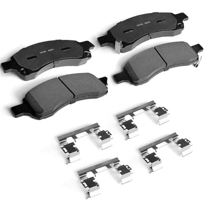 MILLISEC 14D1169ACHF1 Front Ceramic Brake Pads Set for GMC,Chevy - size: 1H 2165